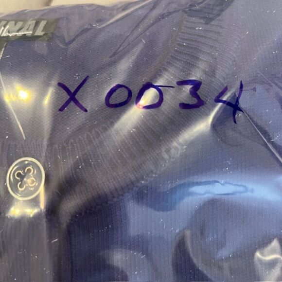 NWT Nicole Miller Button Front Cardigan Cobalt Blue with Metallic Silver Size M - Picture 12 of 12